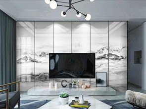 新中式山水水墨石紋大理石背景墻 設(shè)計美學與實用素材